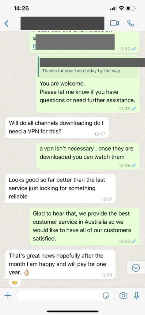 Confirming your WhatsApp subscription renewal